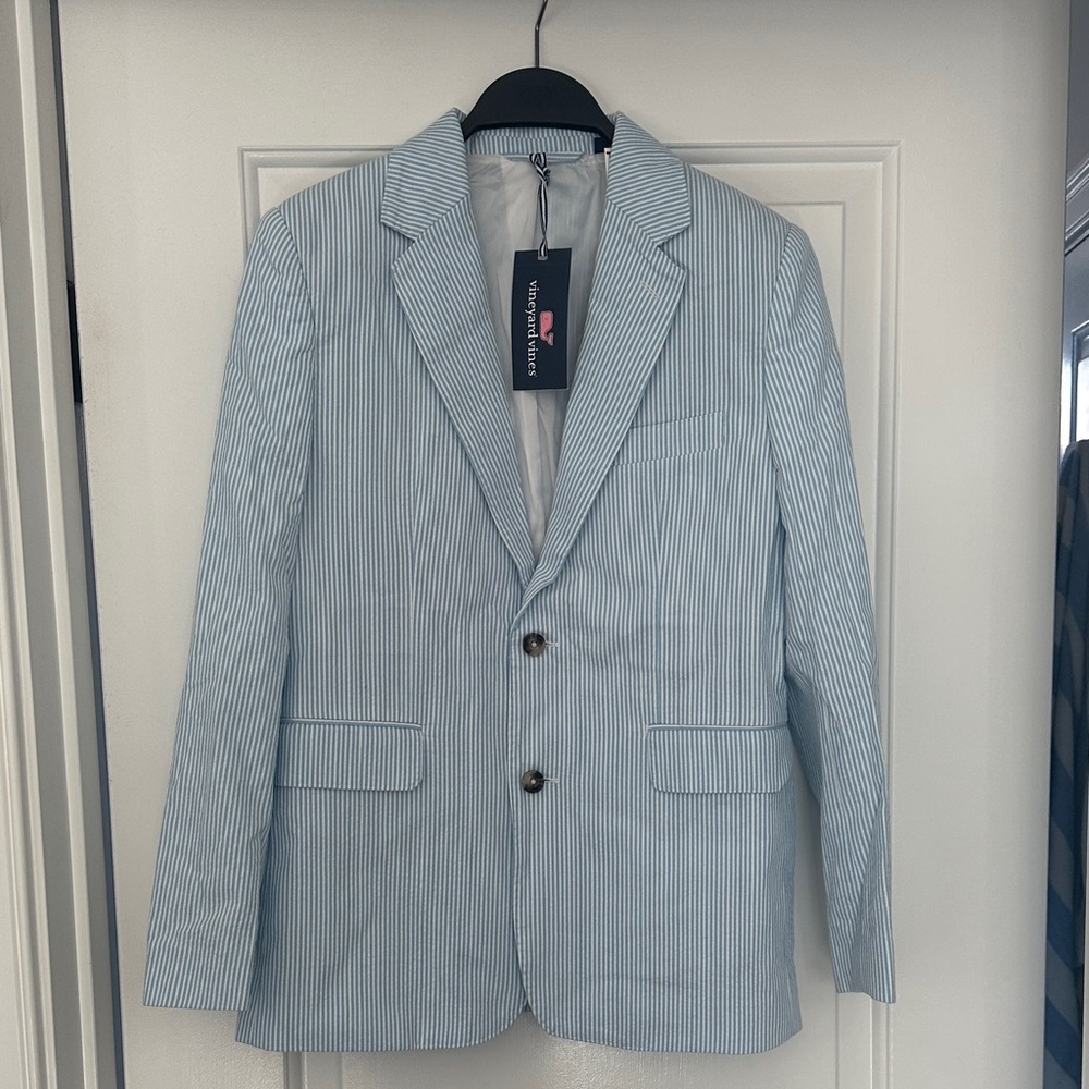 Vineyard Vines Light Blue Pinstripe Blazer